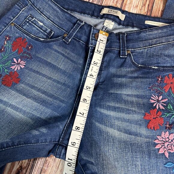 Vintage America Blues MICRO BOOT Cut Size 8 Mid Rise Jeans Denim Pants 29x32 - Picture 4 of 14